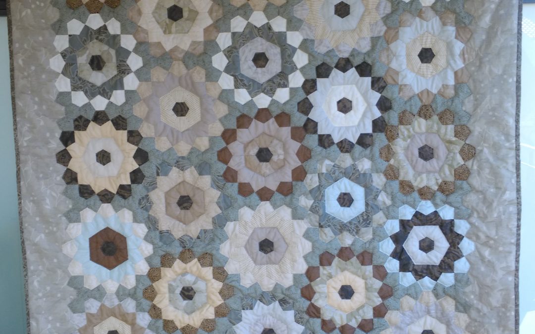 Patchworkdecke „Blumengruß“  ca. 160 x 210 cm